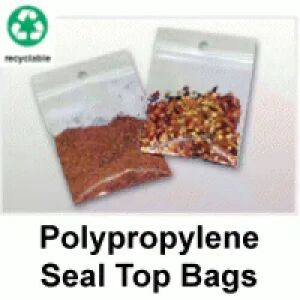 2.0 Mil. Polypropylene Seal Top Bag w/ Hang Hole