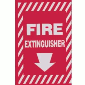 Glow in the Dark Sign, FIRE EXTINGUISHER   