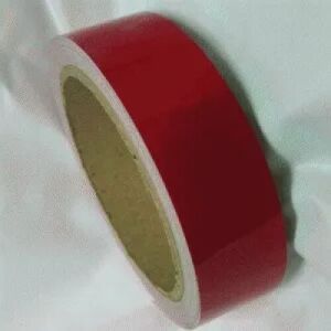 Reflective Safety Tape, Solid Red, With Adhesive      