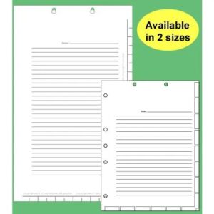 Legal Index Divider Sheets