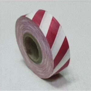 Flagging Tape Red/White Stripes Color, Vinyl