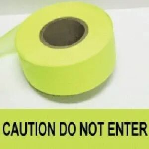 Caution Do Not Enter Tape, Fl. Lime    