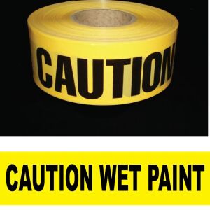 Caution Wet Paint Barricade Tape