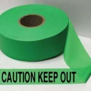 Caution Keep Out Tape, Fl. Green 