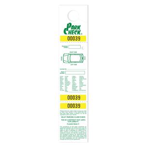 Parking & Claim Check Tags, White, 2 1/2\