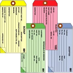 2 Part Inspection Tags, Plain