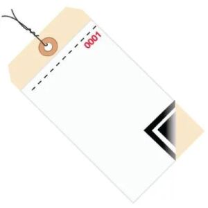 3 Part Carbon Style Inventory Tags - Blank -Wired