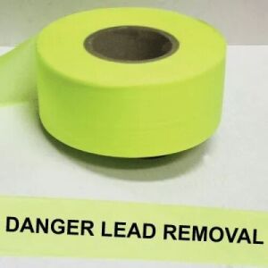 Danger Lead Removal, etc. Tape, Fl. Lime