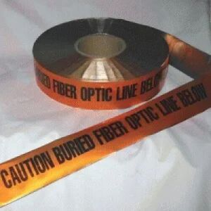 Caution Buried Fiber Optic Line Below-BlackOrange