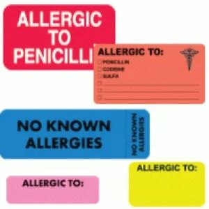 ALLERGY Alert Labels