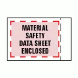 Material Safety Sheet Enclosed Envelopes 4.5\