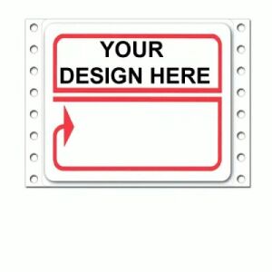 Thin Red Colored Border Arrow Label (CLJML-3)