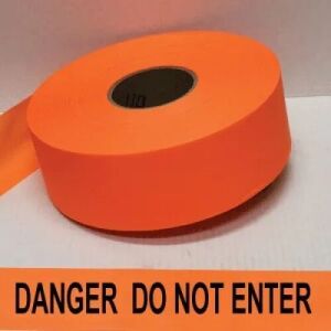 Danger Do Not Enter Tape, Fl. Orange 