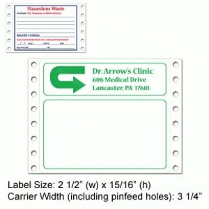 Pinfeed Computer Labels