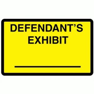 Legal Exhibit Labels