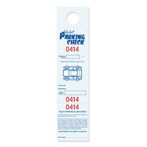 Parking & Claim Check Tags, White, 2 1/2\