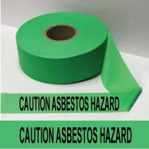 Caution Asbestos Hazard Tape (Fluorescent Green)   