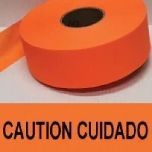 Caution Cuidado Caution Tape, Fl. Orange   