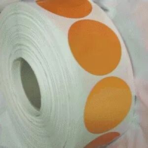 Reflective Orange Circles With Permanent Adhesive     