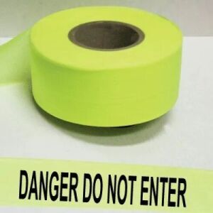 Danger Do Not Enter Tape, Fl. Yellow 