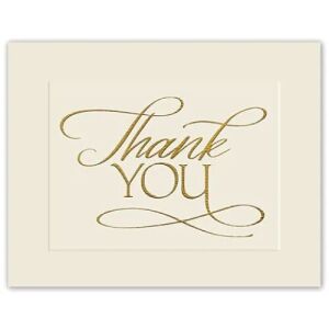 Golden Gratitude Thank You Cards 