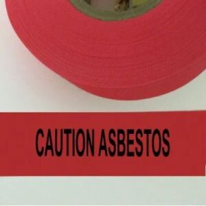 Caution Asbestos Tape (Fluorescent Red)  