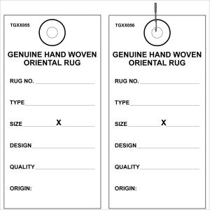 Genuine Hand Woven Oriental Rug Tags