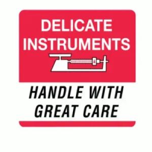 Delicate Instruments Handle With Great Care Label 