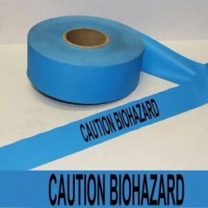 Caution Biohazard Tape, Fl. Blue  