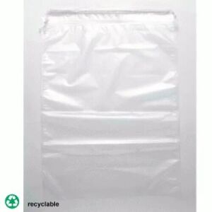 1.5 Mil. Clear Polypropylene Drawstring Bags