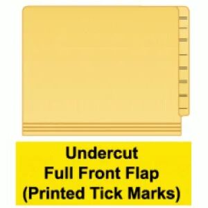 Undercut Full Front Flap End Tab File Folders