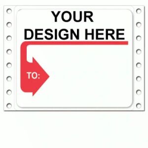 Solid Red Colored Border Arrow Label (CLML-12)