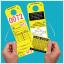 Yellow Valet Tags with Elastic String Attached, 9 1/2\