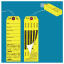 Superior Bag Claim Check Tags with 5 labels, Yellow
