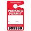 Large Thick Plastic Parking Permits with UV Varnish - Numbered