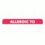 ALLERGY Alert Labels