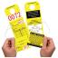 Yellow Valet Tags with Elastic String Attached, 9 1/2\