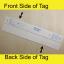Bag Identification Tags with Transfer Tape