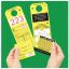 Yellow Valet Tags with Elastic String Attached, 9 1/2\