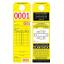 Yellow Parking Claim Tag with Reinforced Hole, 9 1/2\