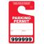 Plastic Parking Permits - Consecutively Numbered