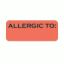 ALLERGY Alert Labels