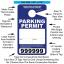 Large Thick Plastic Parking Permits with UV Varnish - Numbered