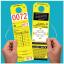 Yellow Valet Tags with Elastic String Attached, 9 1/2\