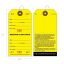 Baggage Claim Check Tags-In English Yellow