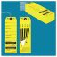 Superior Bag Claim Check Tags with 5 labels, Yellow