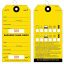 Baggage Claim Check Tags-In English Yellow