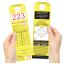 Yellow Valet Tags with Elastic String Attached, 9 1/2\