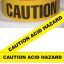 Caution Acid Hazard Tape